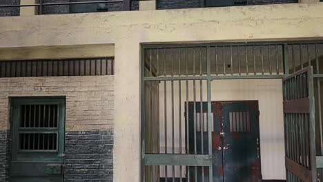 interior of old korean prison at iksan, south korea - tilt down