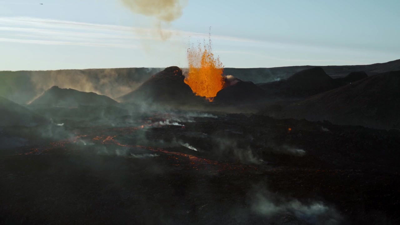 Vulcano Fagradalsfjall nell'Islanda sud-occidentale.