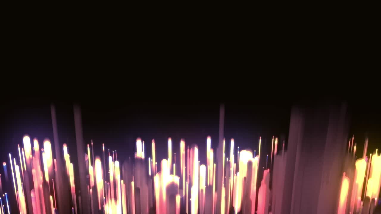 검은 바탕 위에 있는 빛의 흔적의 애니메이션