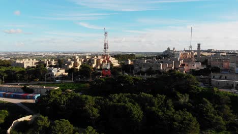 Aerial-drone-video-from-Malta,-Mdina,-L-Imtarfa-and-surroundings