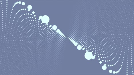 fondo abstracto de la red de tecnología. animación de rotación y vuelo abstractos puntos parpadeantes que enlazan la red