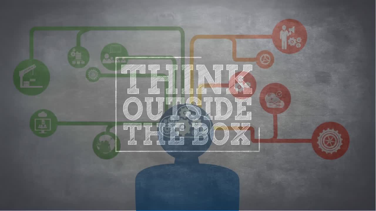 Think outside the box animation