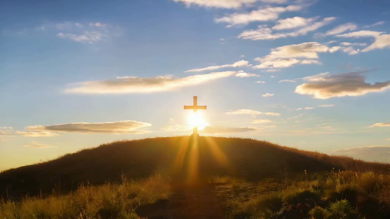 Sfondo di culto con croce cristiana.
