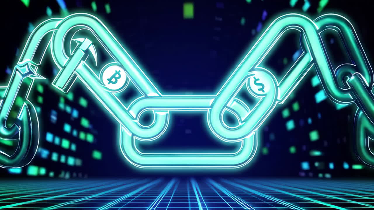 Bitcoin and USD Linked by Chain Graphic