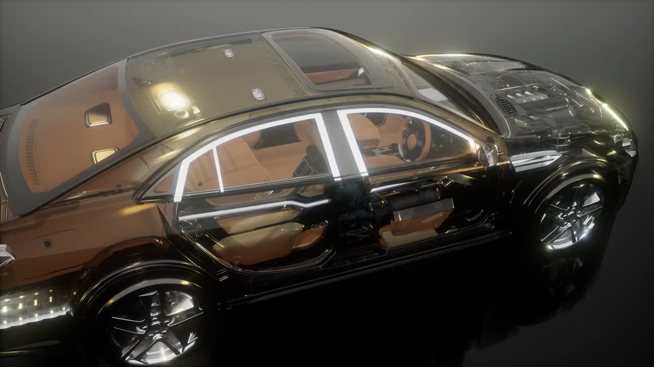 motor y otras partes visibles en el coche