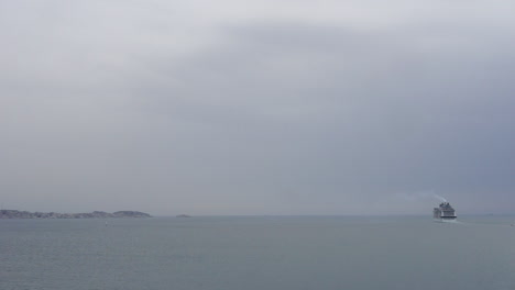 ship cruising on the mediterranean sea