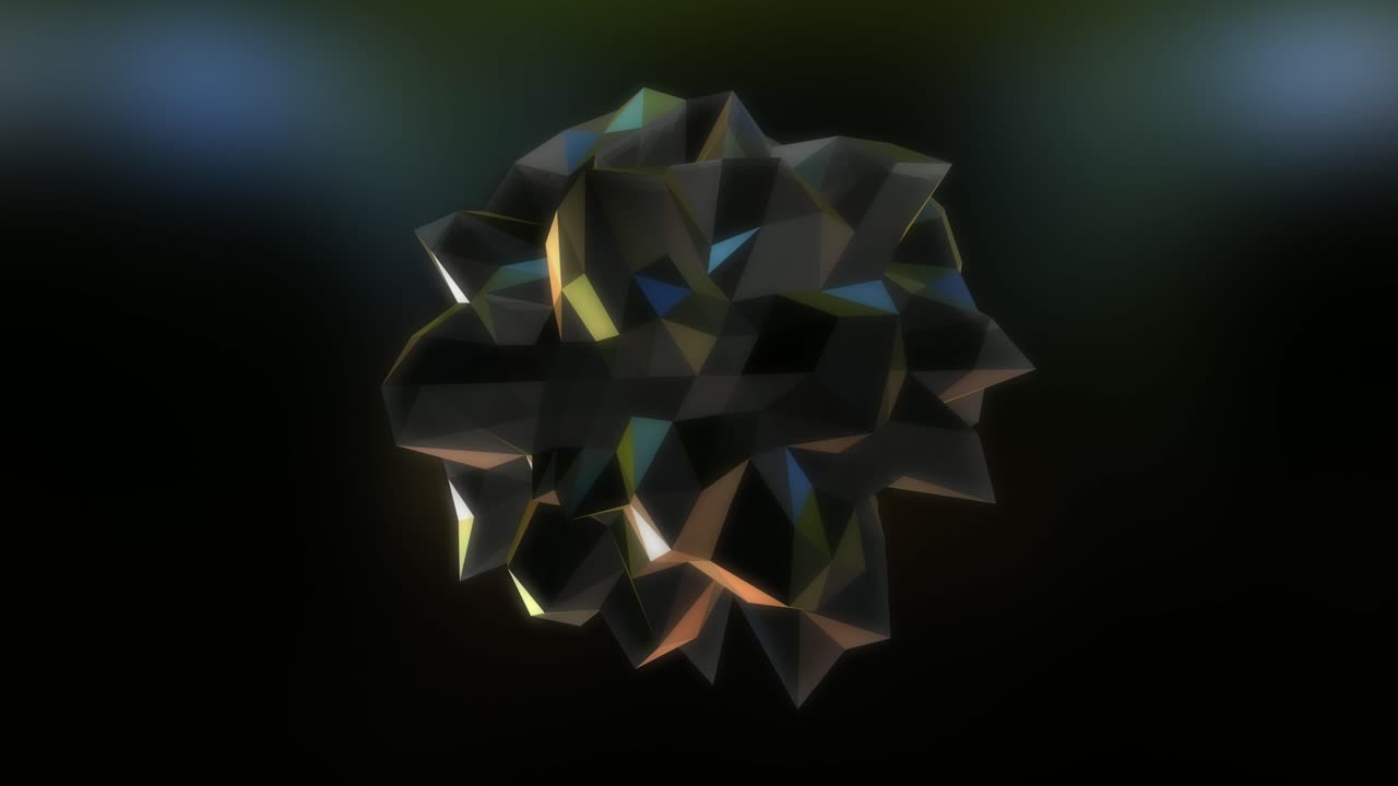 fondo abstracto con cristal verde giratorio y brillante que refleja el medio ambiente