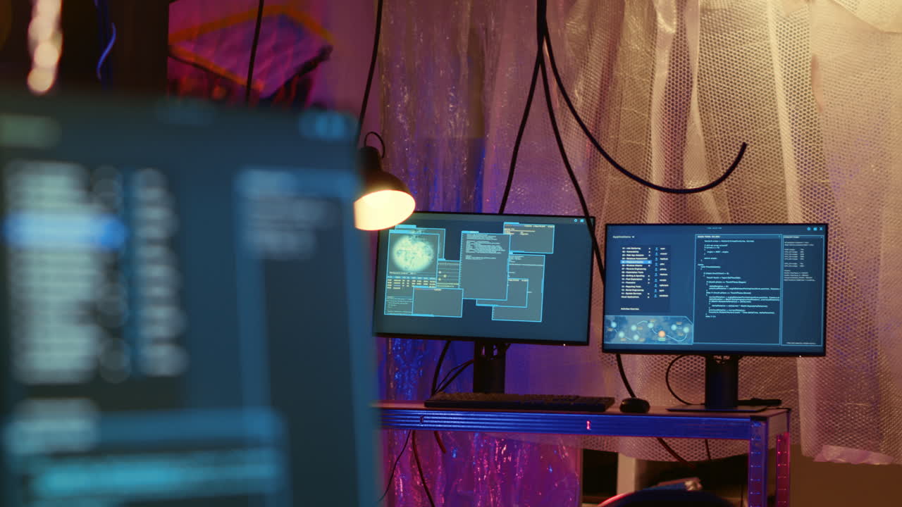 Empty abandoned underground warehouse