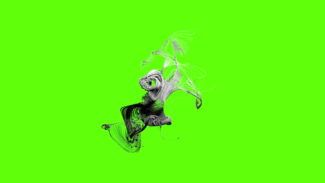 3D abstrakt animation p�� green screen - 1920 x 1080