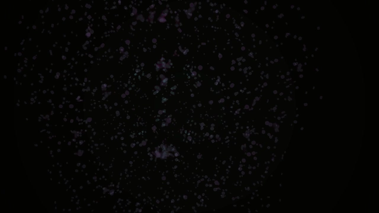 暗い背景に漂う抽象的な光る粒子