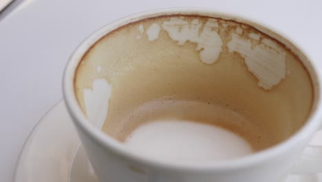 empty coffee cup with residue