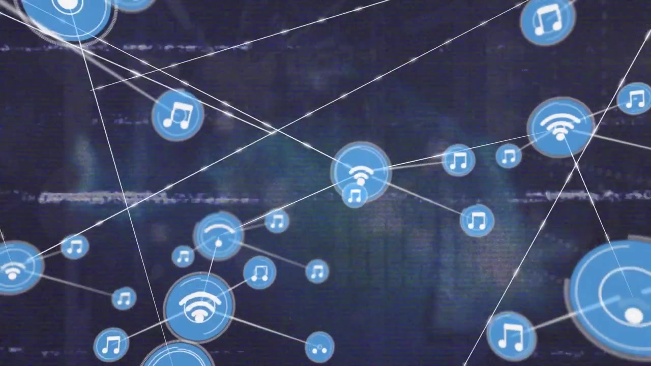 Animation af netværk af forbindelser over digital databehandling