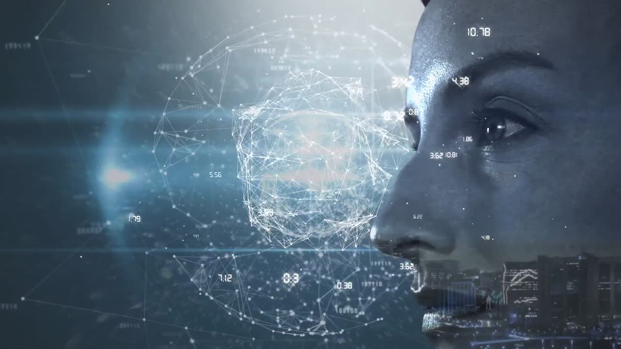 girando el globo con datos y red de conexión