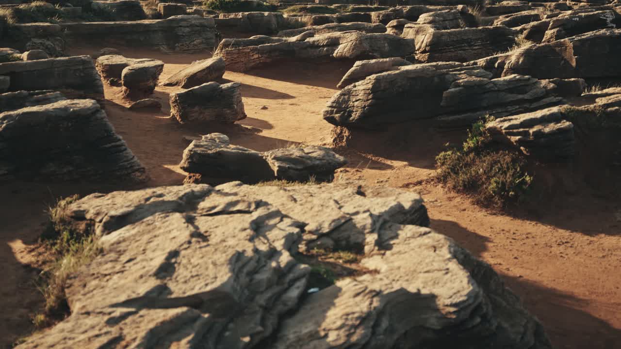 Rock formation and red sand look like from Planet Mars