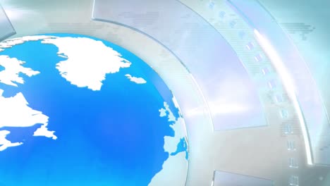 3d digital world map news intro background