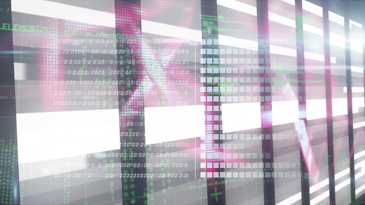Animation af databehandling over computerservere