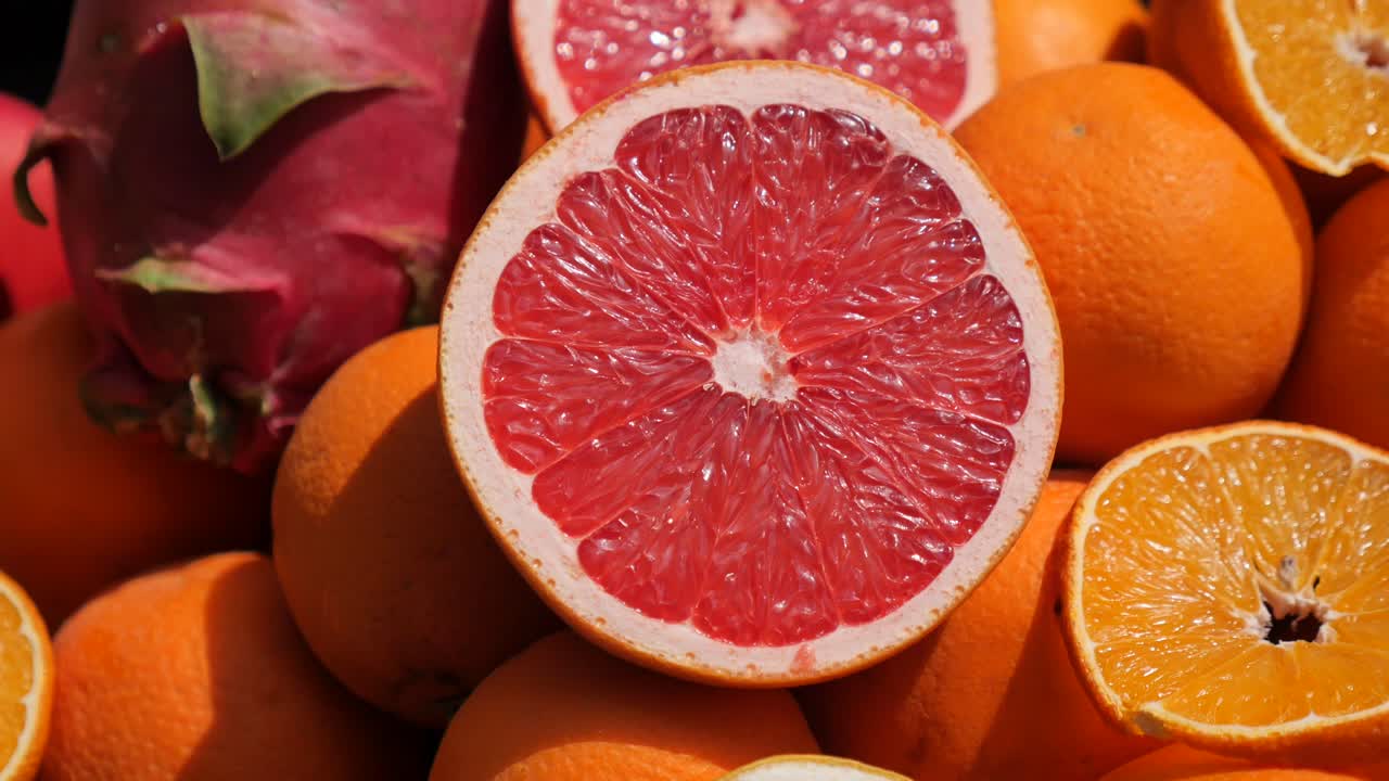 Variety of Fresh Citrus and Exotic Fruits