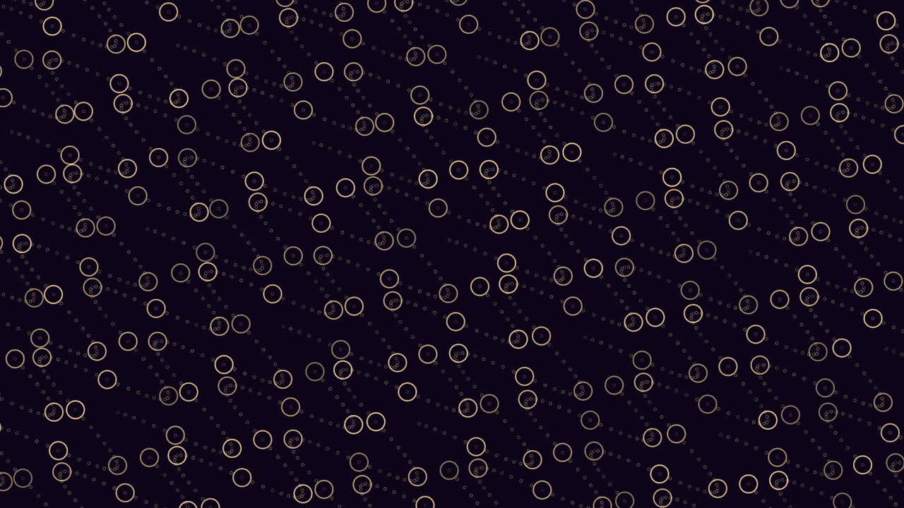 Repeat futuristic waves pattern with rainbow rings on black gradient