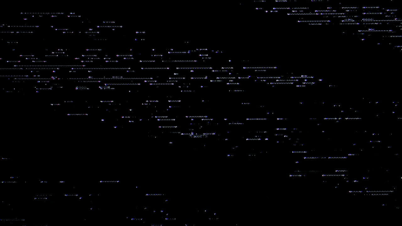 Authentic Dark Static VHS Overlay Texture with Distorted Signal Noise