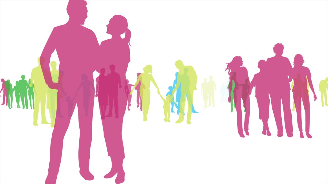 siluetas de la familia