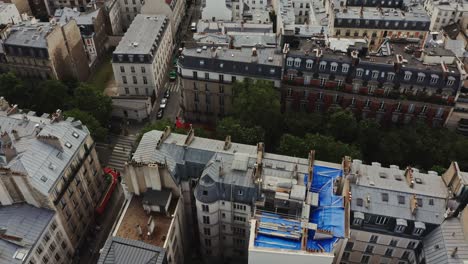 aerial view of paris cityscape