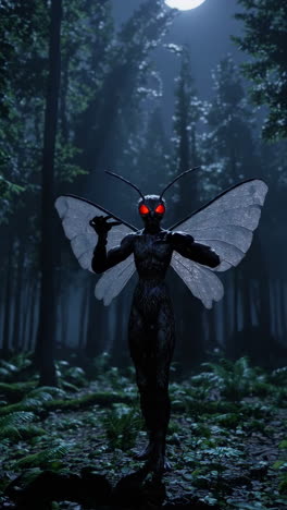 mysterious forest creature under the moonlight