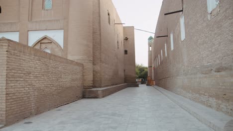 khiva uzbekistan streets of ichan kala fortress. muslim madrasa and mosque