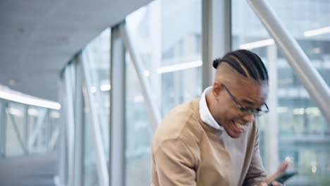 Smartphone,-surprise-and-black-man-in-celebration