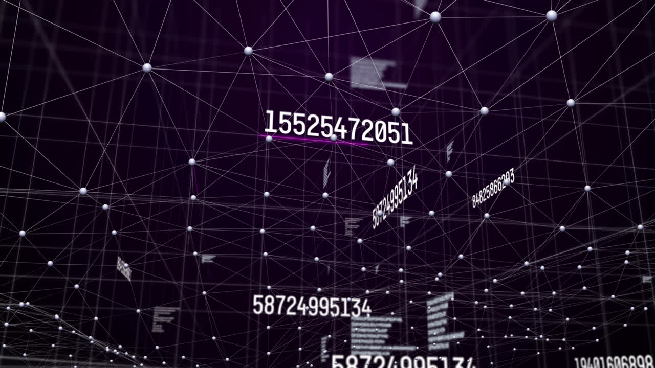 Animation of network of connections over data processing