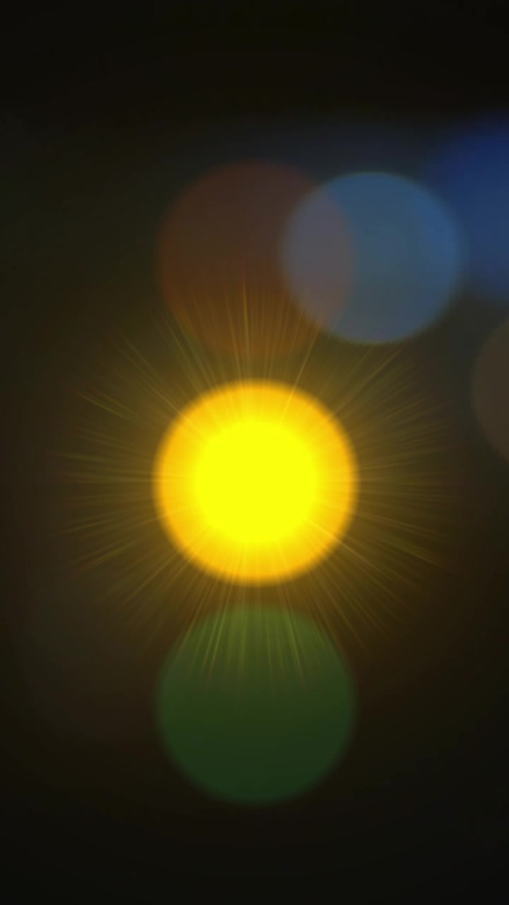 Animazione di punti luce su semafori che cambiano