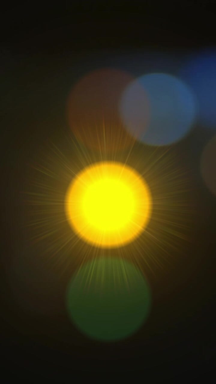 Animazione di punti luce su semafori che cambiano