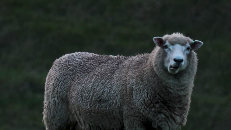 Pecore che pascolano tranquillamente in un campo lussureggiante.