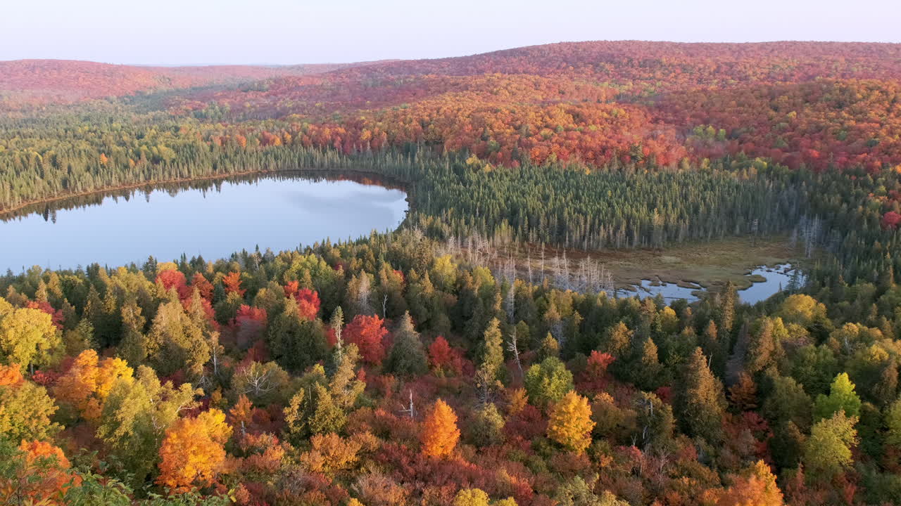 el norte de minnesota cambia de color en la temporada de otoño