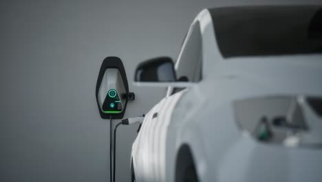 cargando un suv eléctrico en el garaje animación 3d