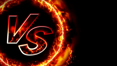 versus fight background, vs on fire, loop animation,