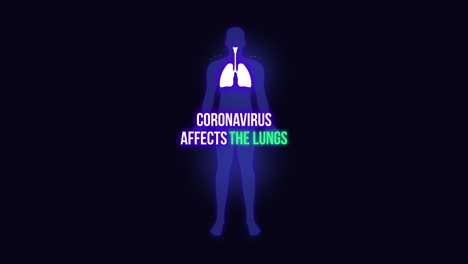 coronavirus affects the lungs animation