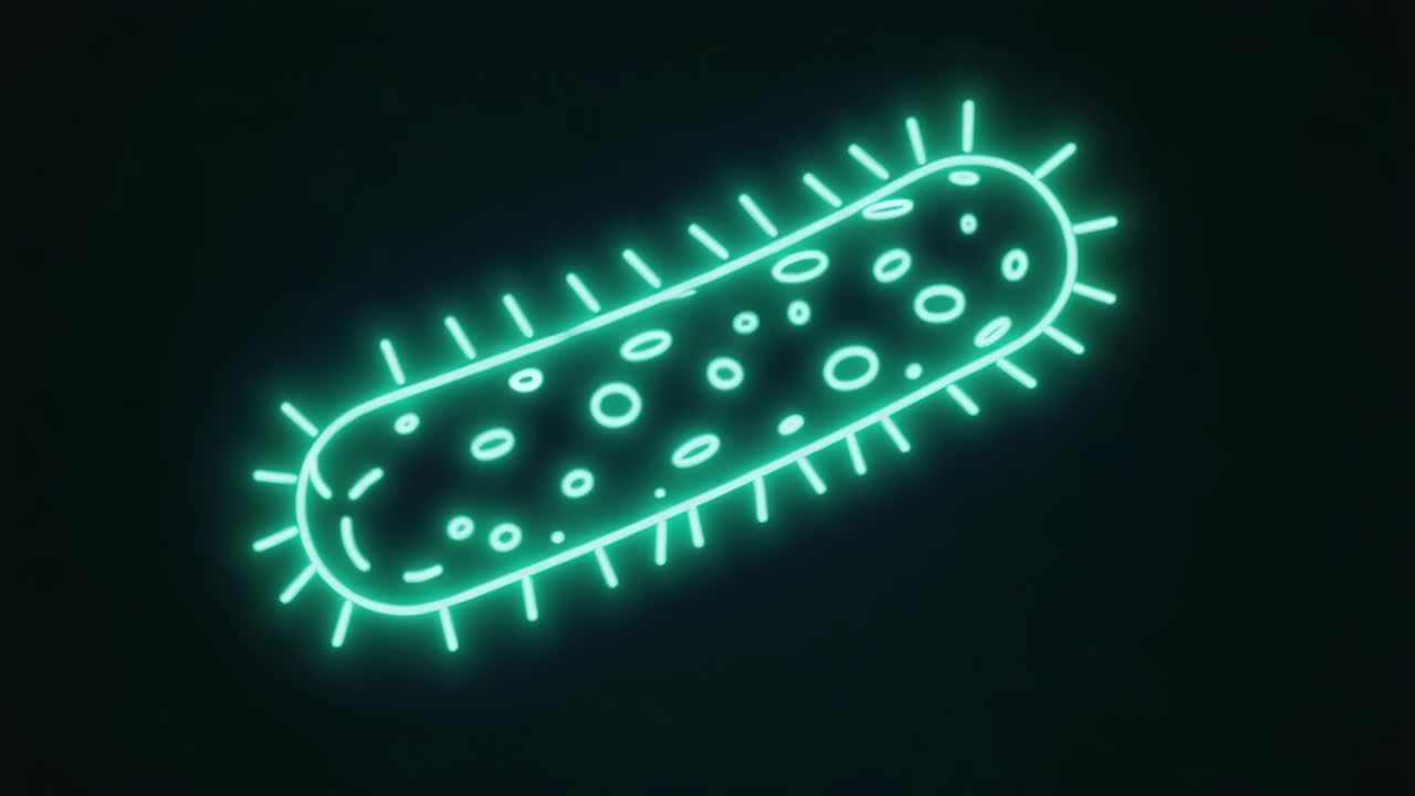 Neon Bacteria Illustration