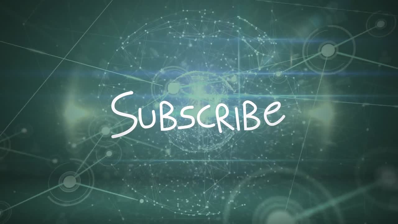 animación del texto de suscripción a través de la red de conexiones