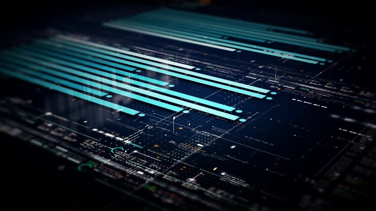 Business stock market, trading, info graphic with animated graphs, charts and data numbers insight analysis to be shown on monitor display screen for business meeting mock up theme