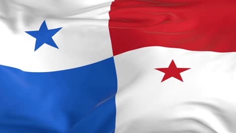 waving  looped flag as  background panama