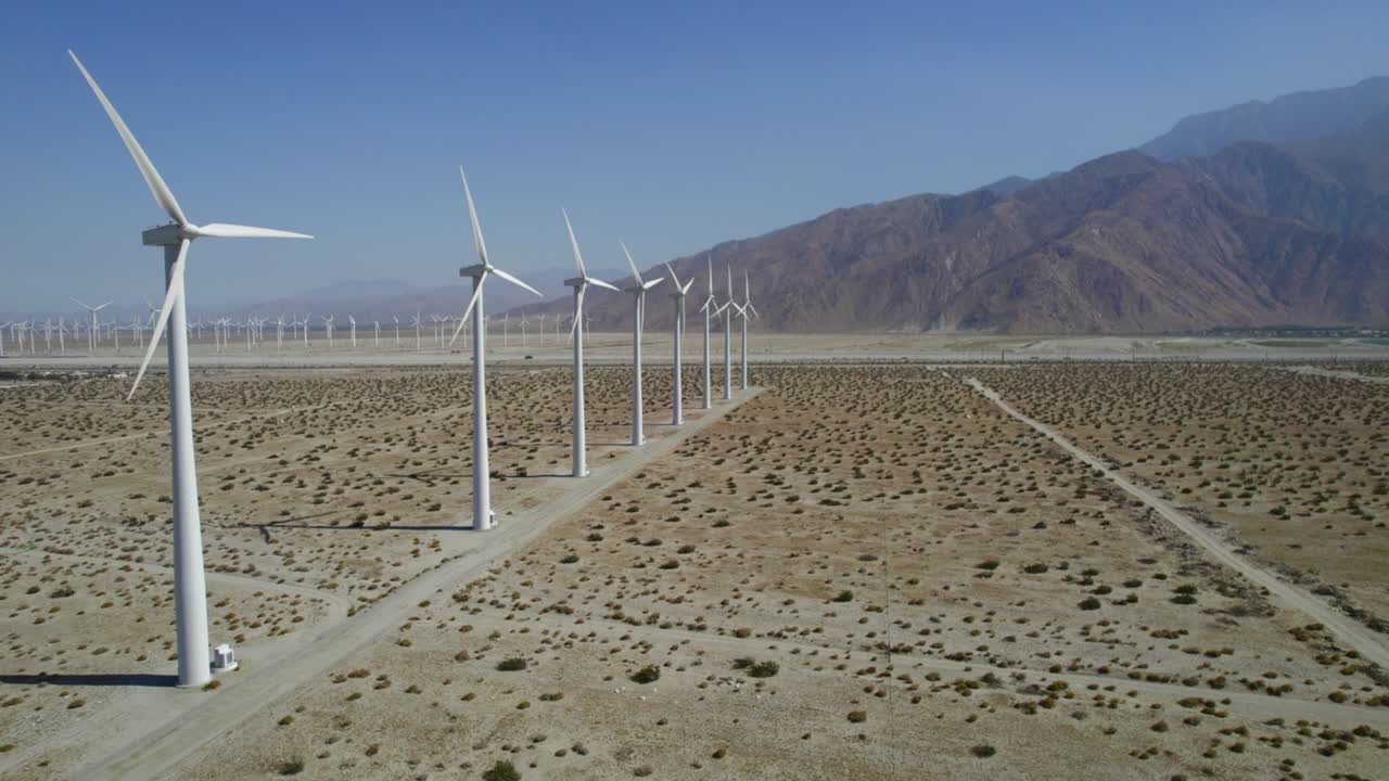 Wind turbines nearby Los Angeles state of California