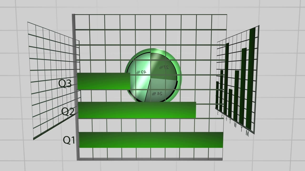 Animación de procesamiento de datos sobre fondo blanco