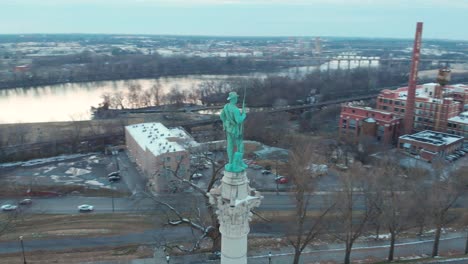 richmond va confederate soldier statue aerial