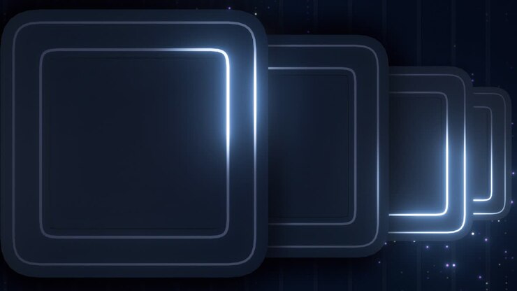 Abstract Futuristic Square Frames