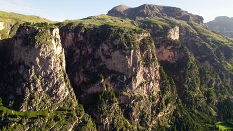 towering massif mountains of dolomites in italy