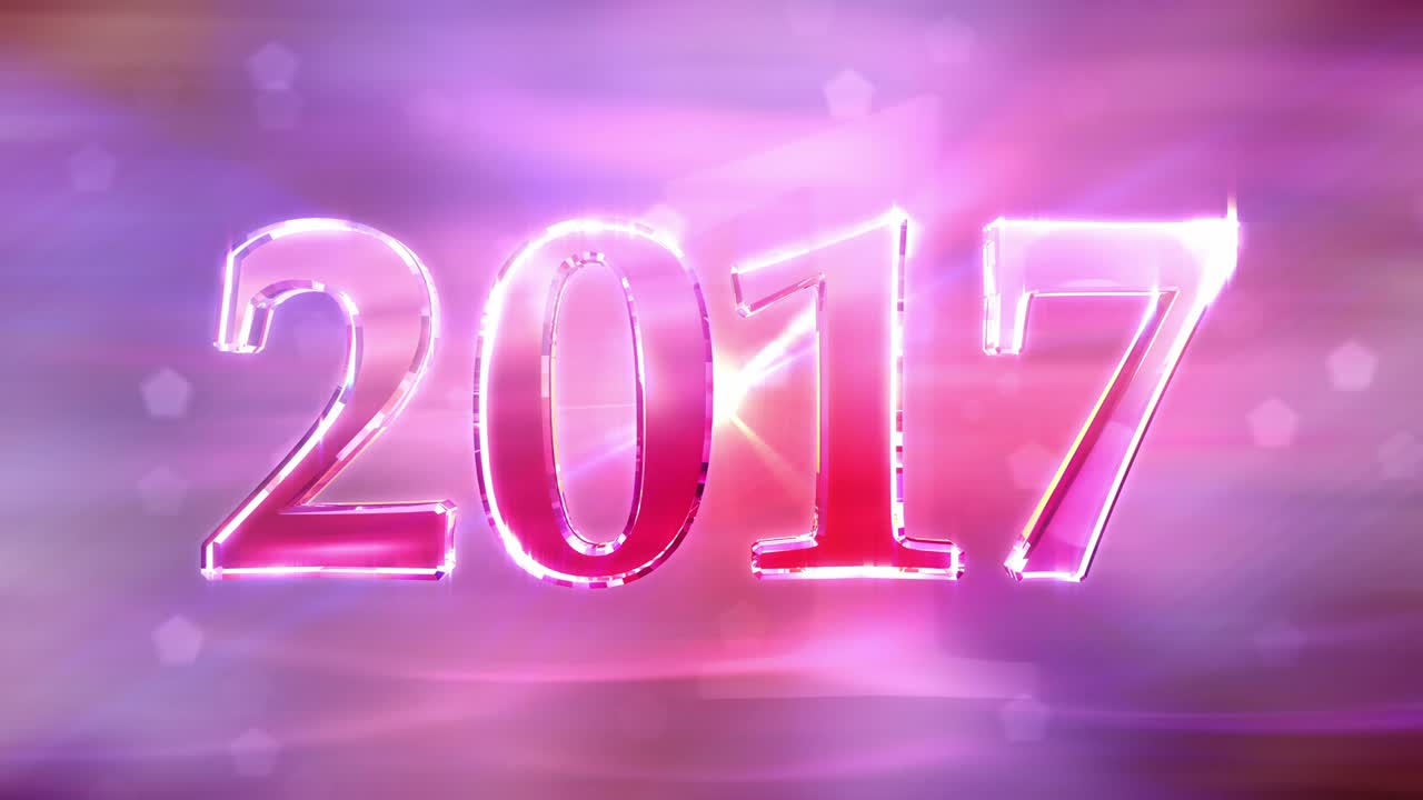 4k: nuevo año 2017 fondo de bucle
