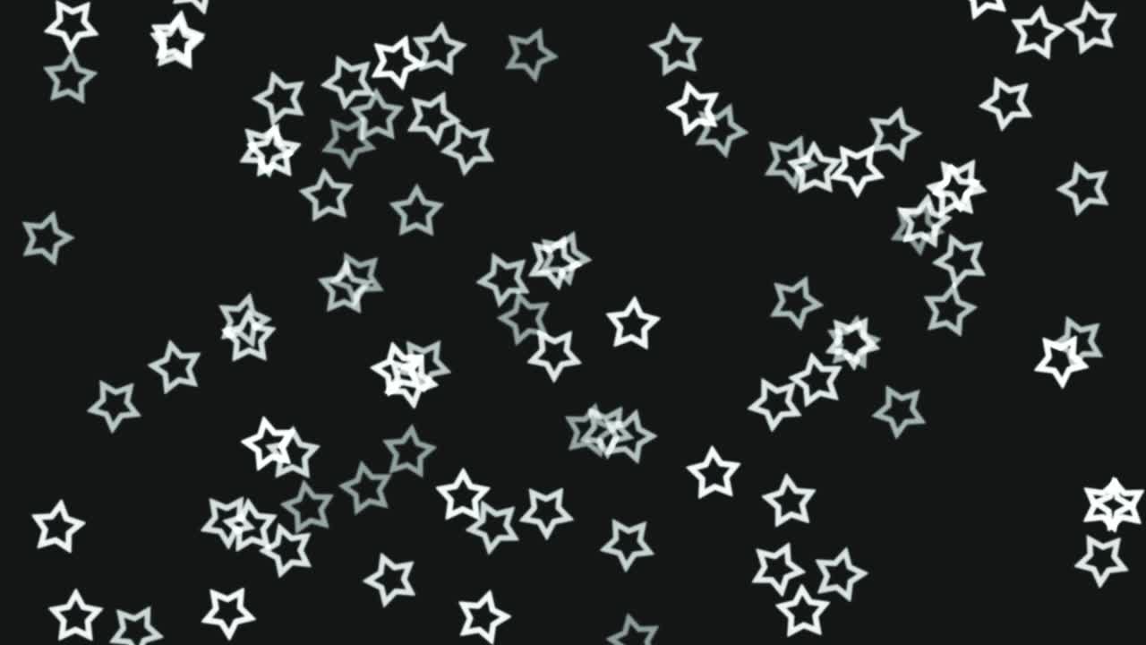 animación de partículas de estrellas brillantes gráficos de movimiento