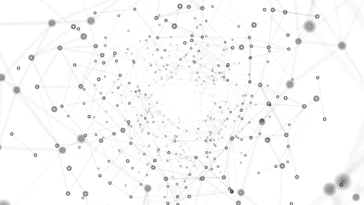 animación de túnel de una gran red de datos