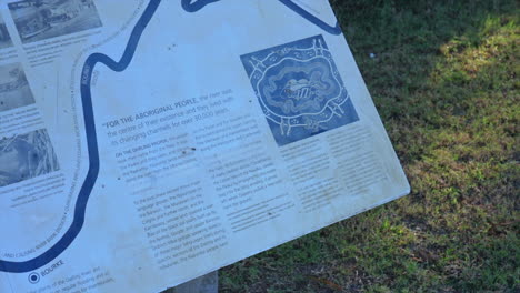 shot of tourist information signage in bourke, nsw australia