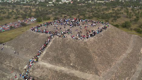 aerial: teotihuacan, mexico, pyramids